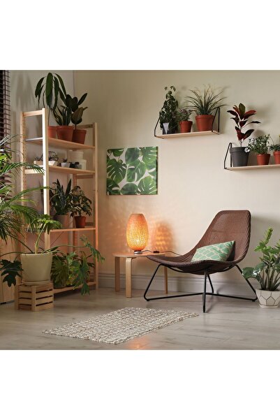 Relaxdays Χαλί με σταυροβελονιά, χειροποίητο από γιούτα, διαστάσεις 60 x 90 ε...