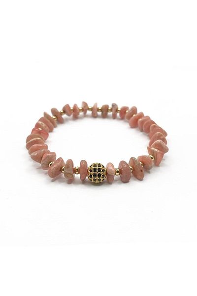 OSMANLI DOĞAL TAŞ Genuine Original Rhodochrocite Rondel Cut Hematite Bracelet - Line and Certified