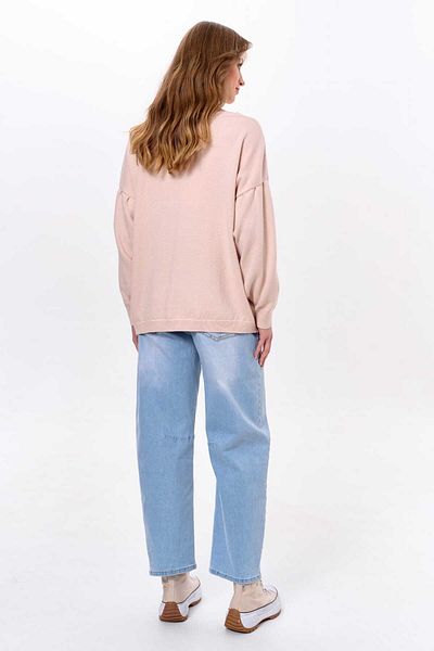 Blue Shadow Women's Winter Roses Warm Beige Sweater