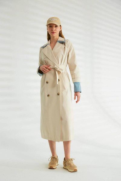 Robin Belted Trench Coat with Jean Detail