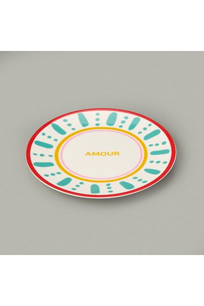Evidea Kitchen Amour Serving Plate - Colorful - 25 cm