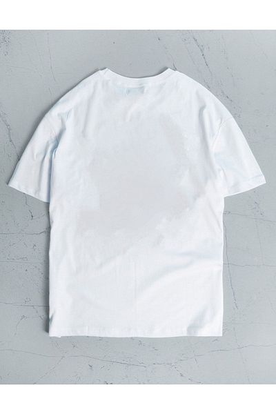 ELNOYA Gym Printed Oversize White Oversize T-Shirt |   Gym Printed Unisex Fashion