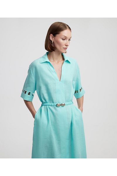 İpekyol Linen Dress with Cutout Details