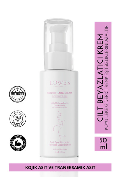 Kozmetik LOWE'S Cilt Beyazlatıcı Aydınlatıcı Bakım Kremi 50 ml