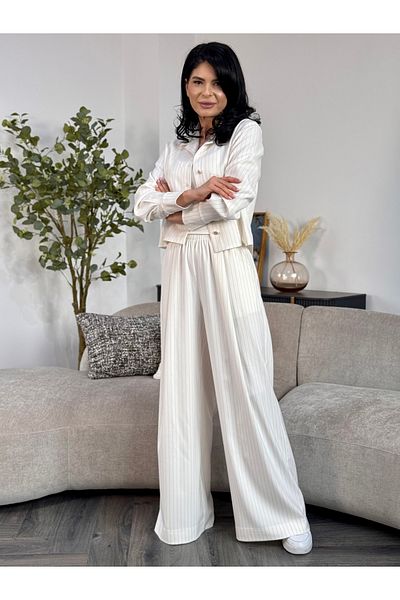RAMONA BADESCU EXCLUSIVE Elegant Striped Set – Loose Fit, Flowy Material