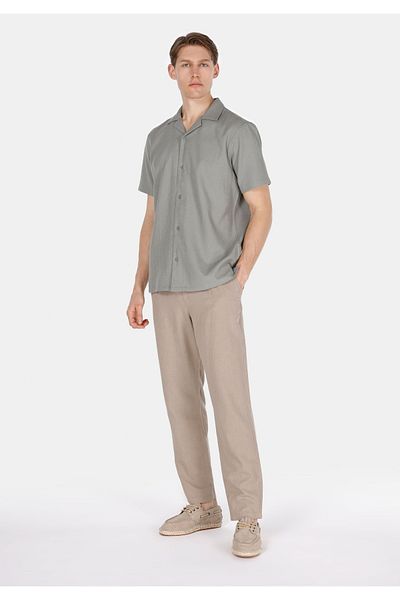 Colin's Regular Fit Mid Waist Long Leg Men's Linen Blended Beige Trousers