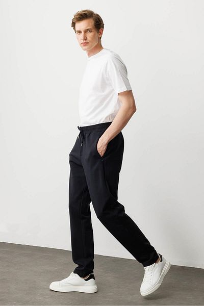 Desen Triko Ανδρικό υφασμάτινο παντελόνι τσέπης K.Navy Blue