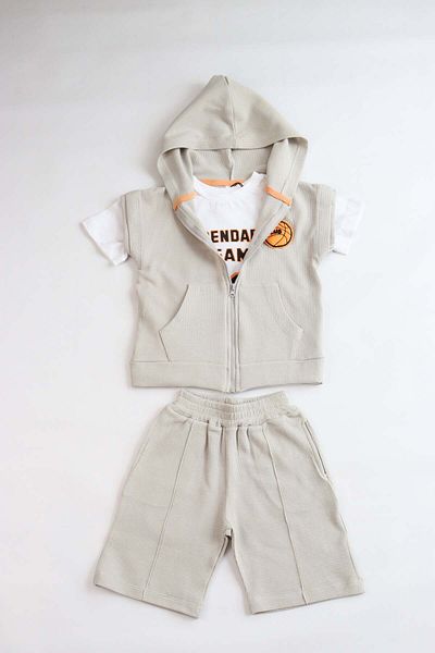 Pijamella Boy's Waffle Fabric 3-Piece Set