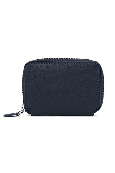 Deri Company Women's Leather Wallet Navy Blue 213513