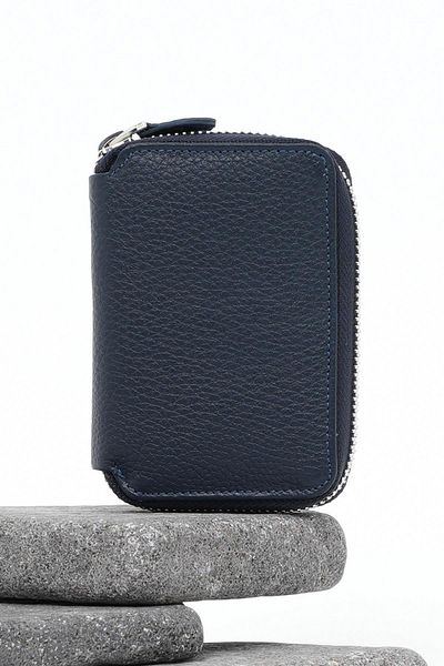 Deri Company Women's Leather Wallet Navy Blue 213513