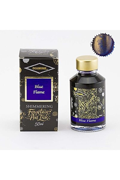 Diamine Ink Shimmering Mürekkep Blue Flame 50 ml