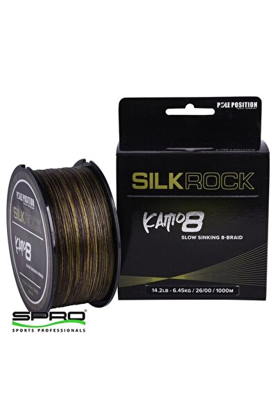 Spro خيط صيد T.POLEP Silkrock Kamo8 منسوج 0.26 مم 1000 متر