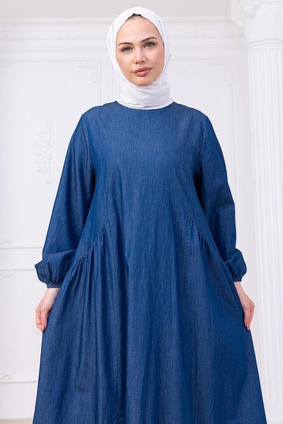 hafsamina Eva Denim Dress Hm2751 Dark Blue