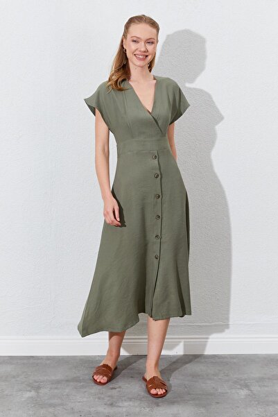 TENA Γυναικείο φόρεμα με διπλό στήθος με κουμπιά με κουμπιά