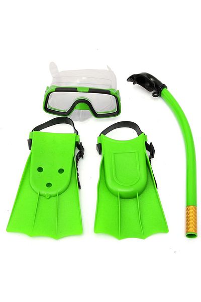 rexa Junior Children Snorkeling Set Snorkel Mask Goggles Flippers Scuba Swimming Diving Kids Set