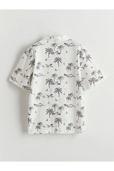 LC Waikiki Lcw Kids White Patterned Boy's Shirt