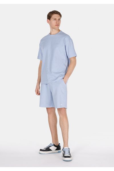Colin's Regular Fit Mid Waist Straight Men's Blue Shorts