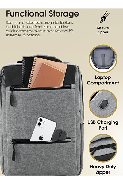 Royal Carry Rc-027 17-inch Water-resistant Laptop Backpack | Durable Polyester, Large 44x28x11cm