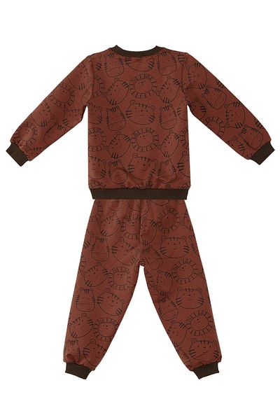 Denokids Σετ αθλητικές φόρμες Animals Baby Boy καφέ