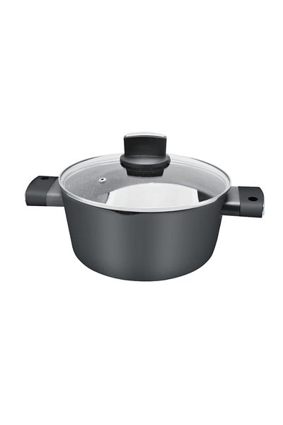 Zilan Zilan ZLN0942 Black pot set, 9 pieces, marble coating and soft-touch handles