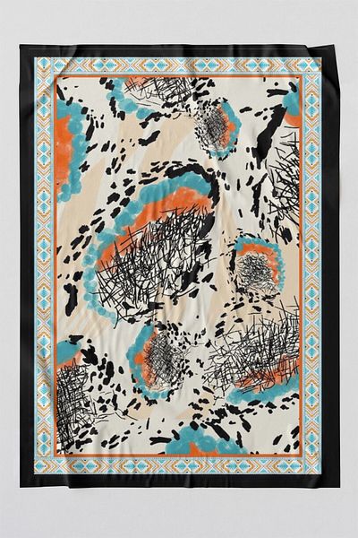 We Concept Pareo de plajă pentru femei, colorat, model etnic modern, țesătură moale pură, cu textura moale 145x 95 cm