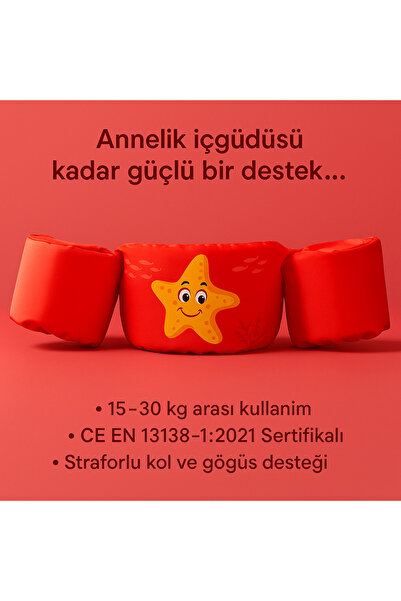 Wolfy Myswim Yüzdürme Yardımcısı Deniz Yıldızı-kırmızı