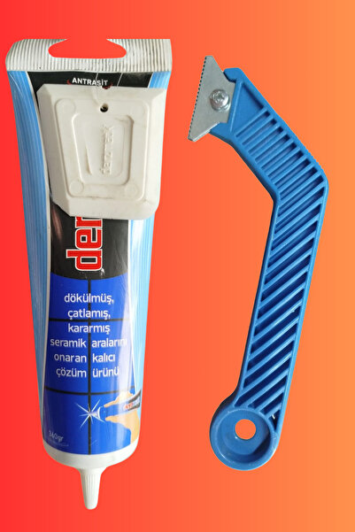 Genel Markalar 2'Li Set Fayans Arası Antrasit Hazır Derz Boyama Dolgusu + Der...