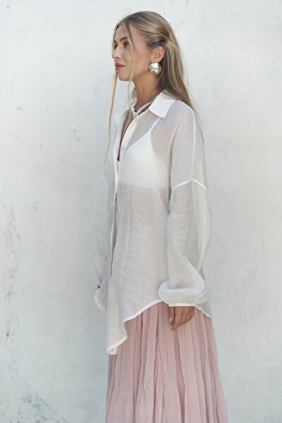 BOHEMAİ Lyra Oversize Ecru Shirt