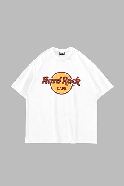 Sekizbiraltı Λευκό μπλουζάκι Unisex με στάμπα Hard Rock