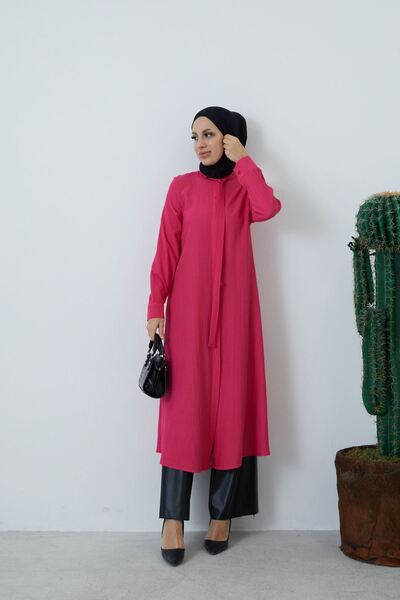 Foremia Scarf Tunic-fuchsia