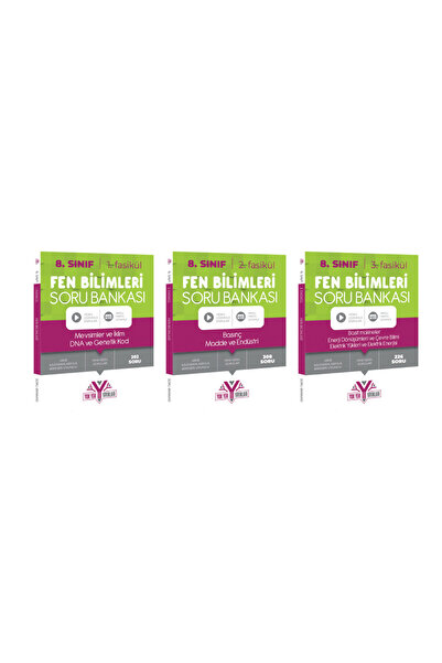 YOK YOK YAYINLARI 8.sınıf Fen Bilimleri Soru Bankası Tam Set 3 Fasikül