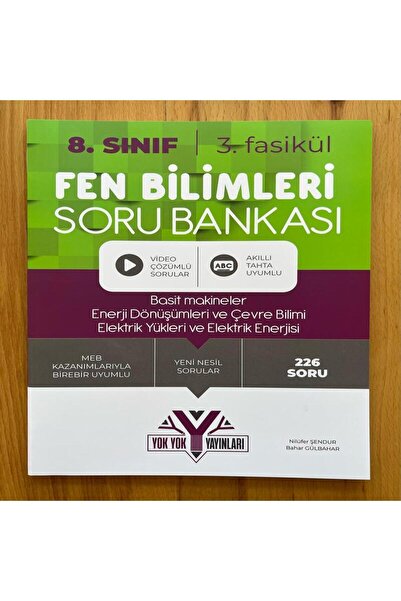 YOK YOK YAYINLARI 8.sınıf Fen Bilimleri Soru Bankası Tam Set 3 Fasikül