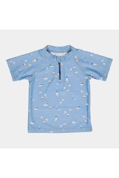 Little Dutch - Anti-UV Boys' Shirt, Sailors Bay Dark Blue, Size 74-80