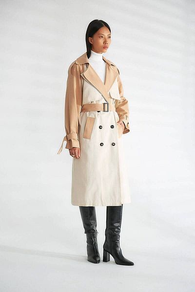 Robin Belt Detailed Pocketed Trench Coat