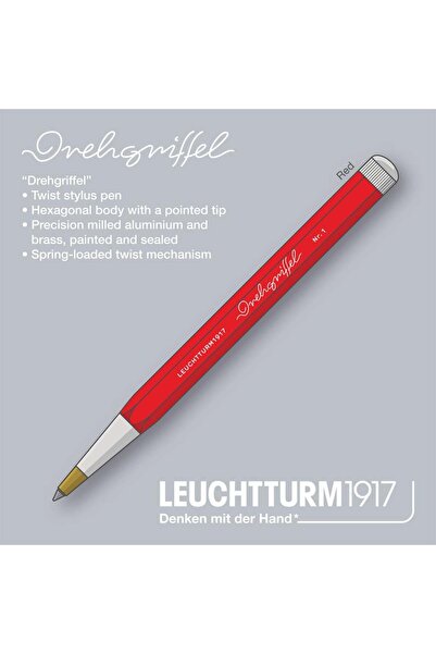 Leuchtturm1917 Leuchttrum 1917 Drehgriffel No.1 Mavi Mürekkepli Tükenmez Kalem Red 362455