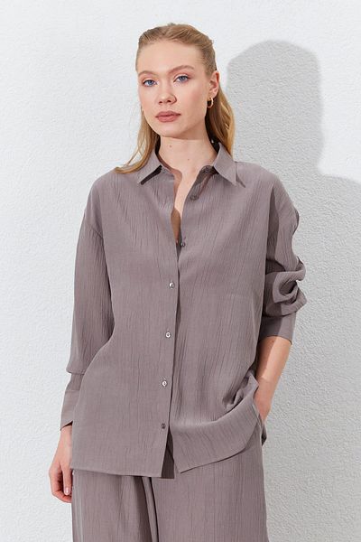 TENA Cămașă oversize din nurcă pentru femei