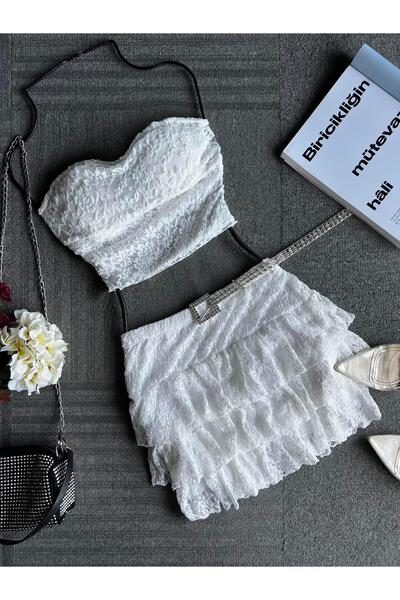 TamSeninTarzin Charlotte Bel Lastik Fırfırlı Etek