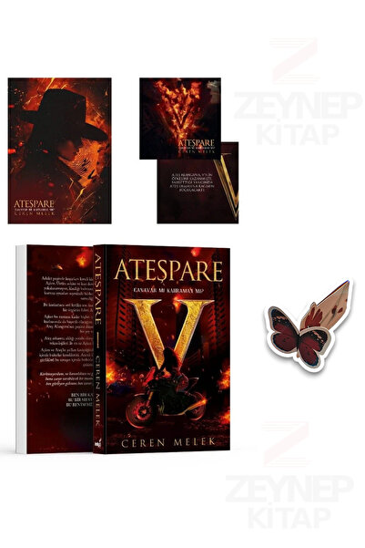 İndigo Kitap Ateşpare 1(KARTONKAPAK)Özel Tasarım Hareketli Kelebek Ayraç Hediye