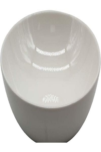 QUALITIER Fine Plus Cream Low Bowl – White Ceramic, 17 cm Stylish and Durable