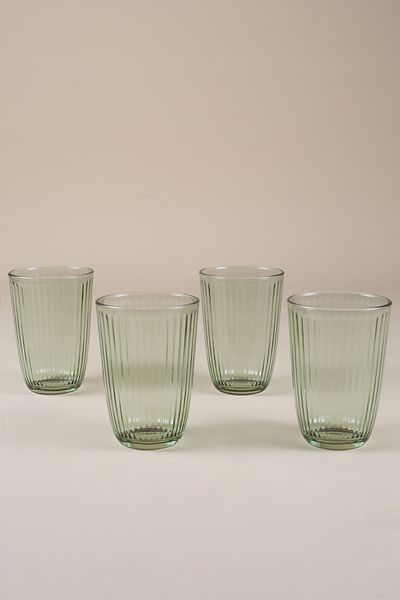 Rakle Splendid 4-Piece Soft Drink Glass Set Green 395 cc