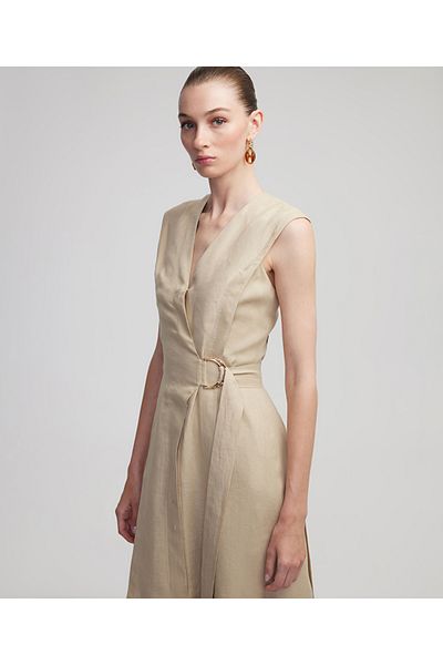 İpekyol Double-Breasted Linen Dress