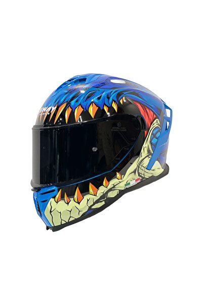 Sway SW 867 Storm Blue Güneş Vizörlü Full Face Motosiklet Kaskı