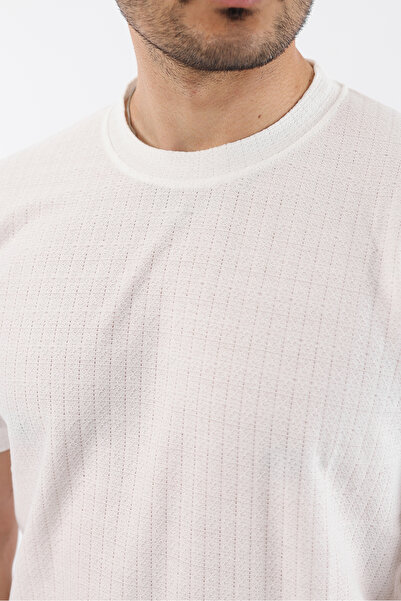 Rodrigo Ανδρικό καλοκαιρινό μπλουζάκι με λεπτή διχτυωτή υφή – Basic