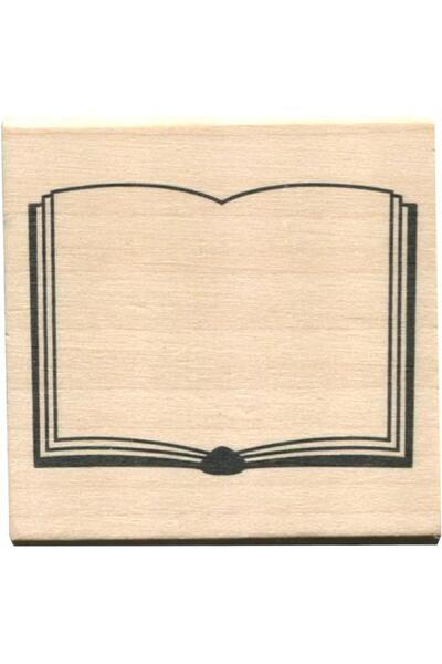 KODOMO no Kao 0402-013 Book Kitap Şeklinde Ahşap Damga