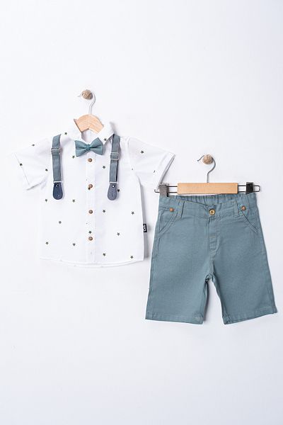 tinytrends Baby Boy & Child Star Special Day Summer 4-Piece Salopet Suit