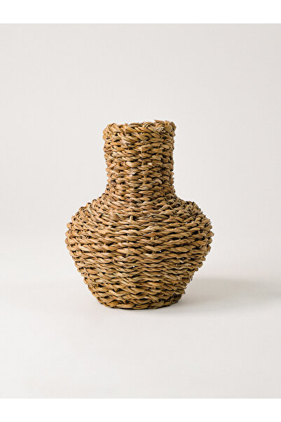 Minihol Herme Hasır Vazo | Saksılık (30 CM)