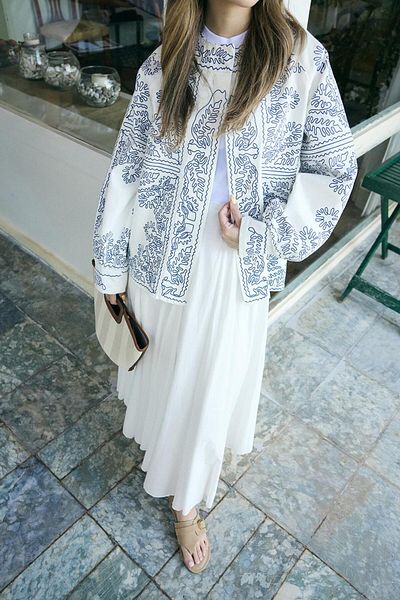 KADRİYE BAŞTÜRK Tali Voile Piece Skirt Ecru