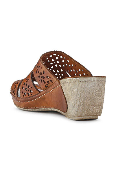 İNZE AYAKKABI Genuine Leather Slippers - Model Name: Savia