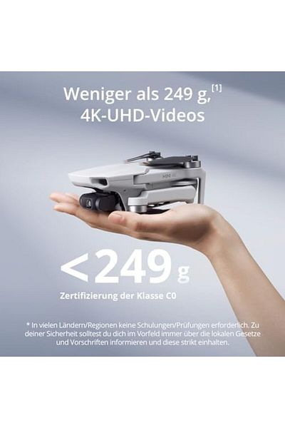 DJI DJI Mini 4K drone with 4K UHD camera for adults, under 249g, 3-axis gimbal stabilization, transmission