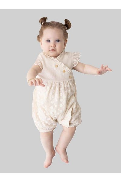 Minidefs Miomini Embroidered Tulle Girl Barbatöz Jumpsuit